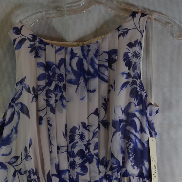 Nordstrom Long Floral Chiffon like flowing Roman Style dress. NWT SZ 14 - Picture 12 of 14